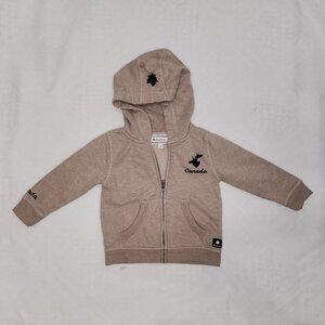 Light Brown Toddler Hoodie With Moose Logo